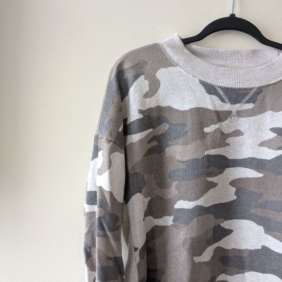 Aerie Good Vibes Camo Oversized Sweatshirt Medium - Picture 4 of 6